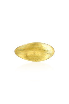 Gold Finish Rubbed Textured Band Ring