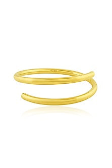 Gold Finish Radiant Crossover Bangle