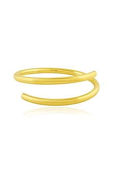 Gold Finish Radiant Crossover Bangle