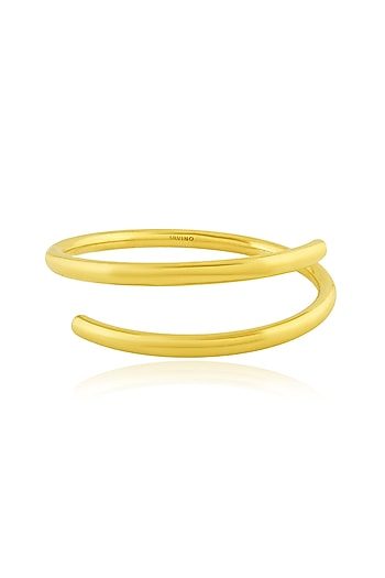 Gold Finish Radiant Crossover Bangle