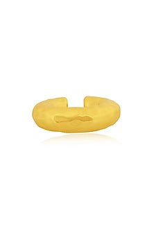 Gold Finish Distressed Wrinkled Ear Cuff