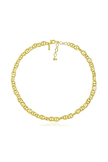 Gold Finish Dot Of Distinction Necklace