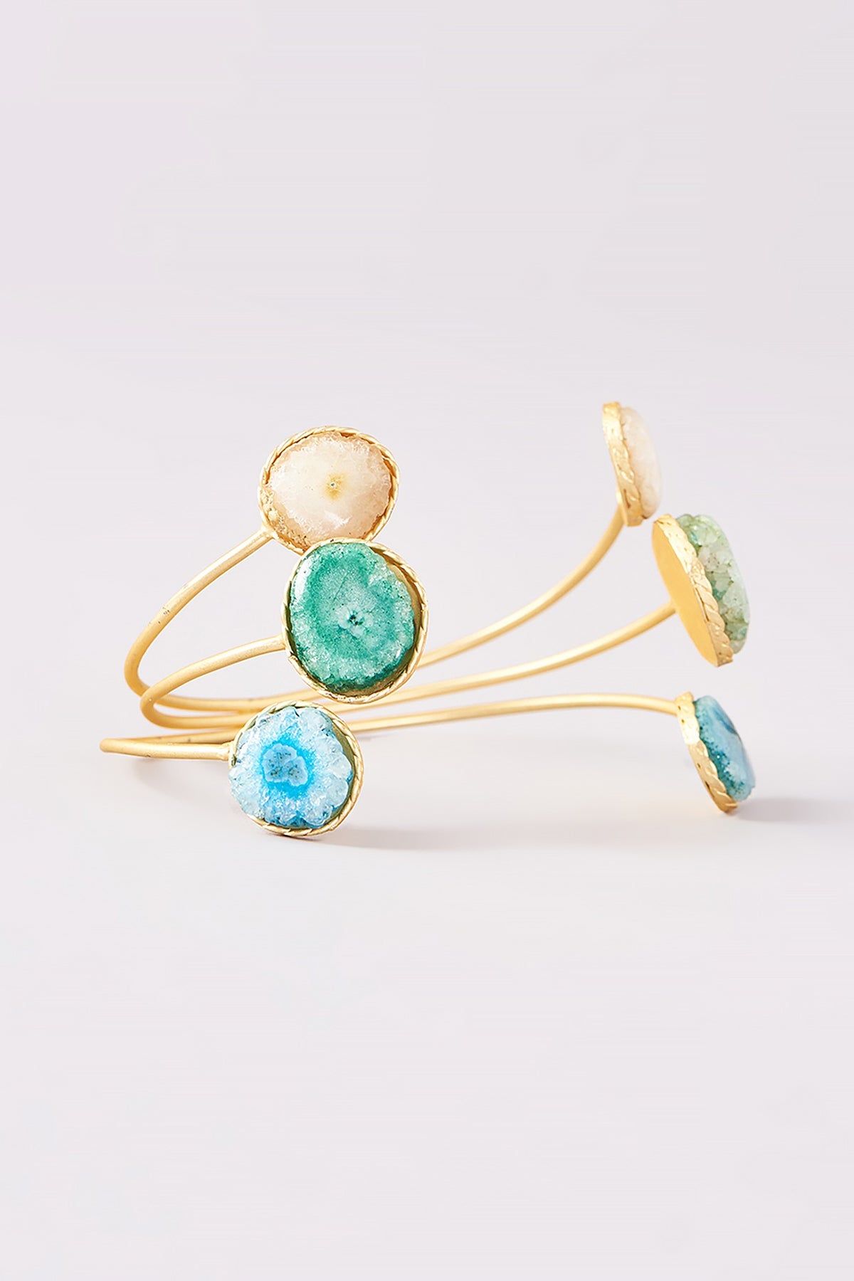 Gold Finish Natural Stone Bracelet