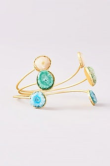 Gold Finish Natural Stone Bracelet