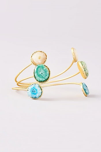 Gold Finish Natural Stone Bracelet
