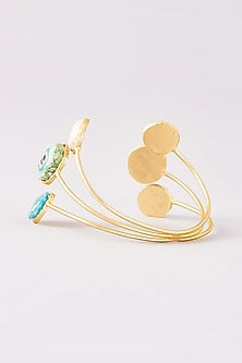 Gold Finish Natural Stone Bracelet