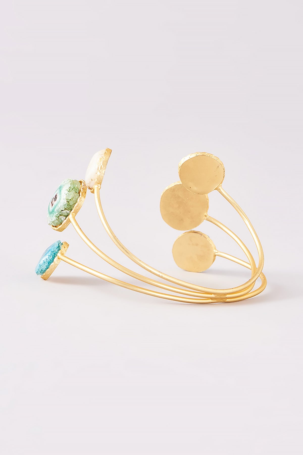 Gold Finish Natural Stone Bracelet