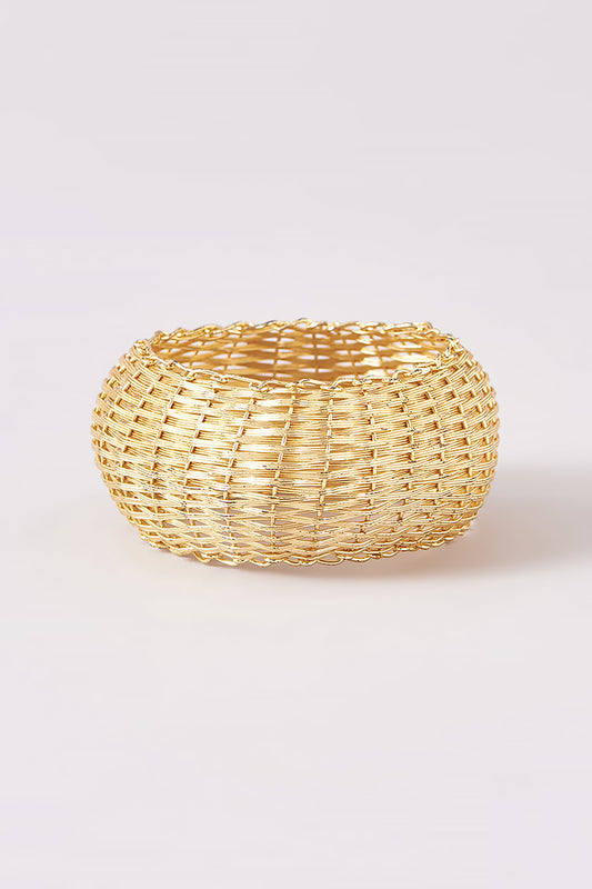 Gold Finish Brass Bangle