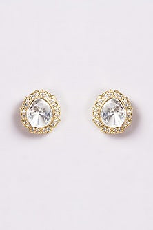 Gold Finish Zircon Long Necklace Set