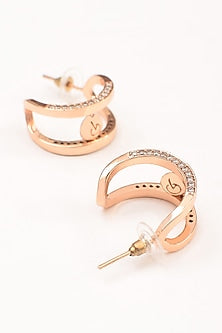 Gold Plated Kinetic Medallion Earrings
