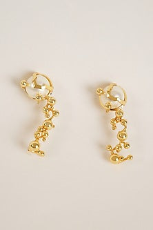 Gold Plated Freshwater Pearl Dangler Earrings