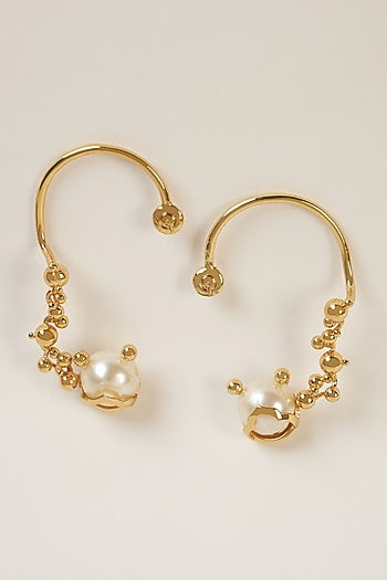 Gold Plated Pearl Earrings