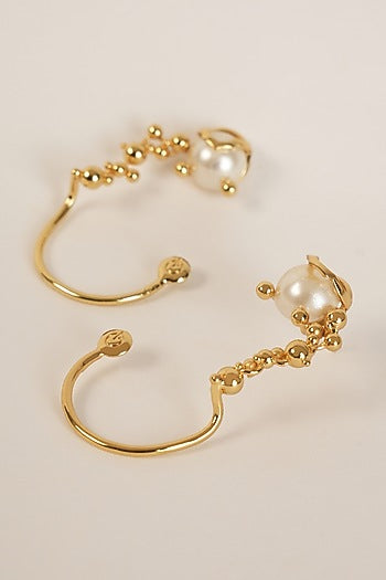 Gold Plated Pearl Earrings