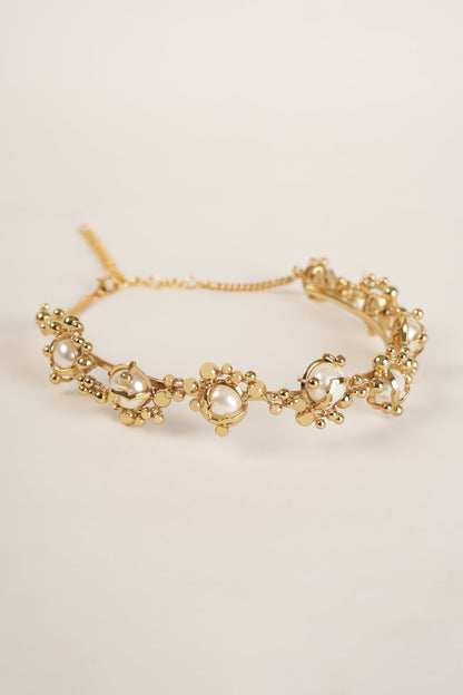 Gold Plated Freshwater Pearl Choker Necklace