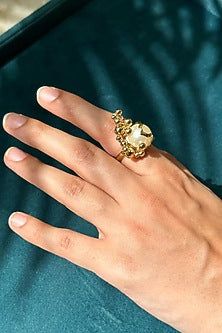 Gold Plated Freshwater Pearl Ring