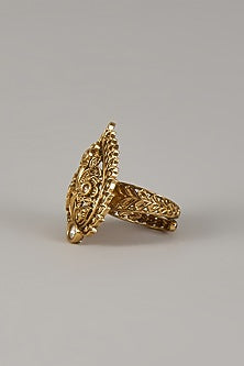Victorian Finish Uncut Zircon Adjustable Ring