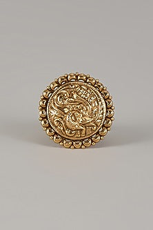 Antique Gold Finish Adjustable Ring