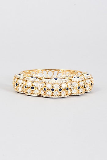 Gold Finish Green Quartz Bracelet
