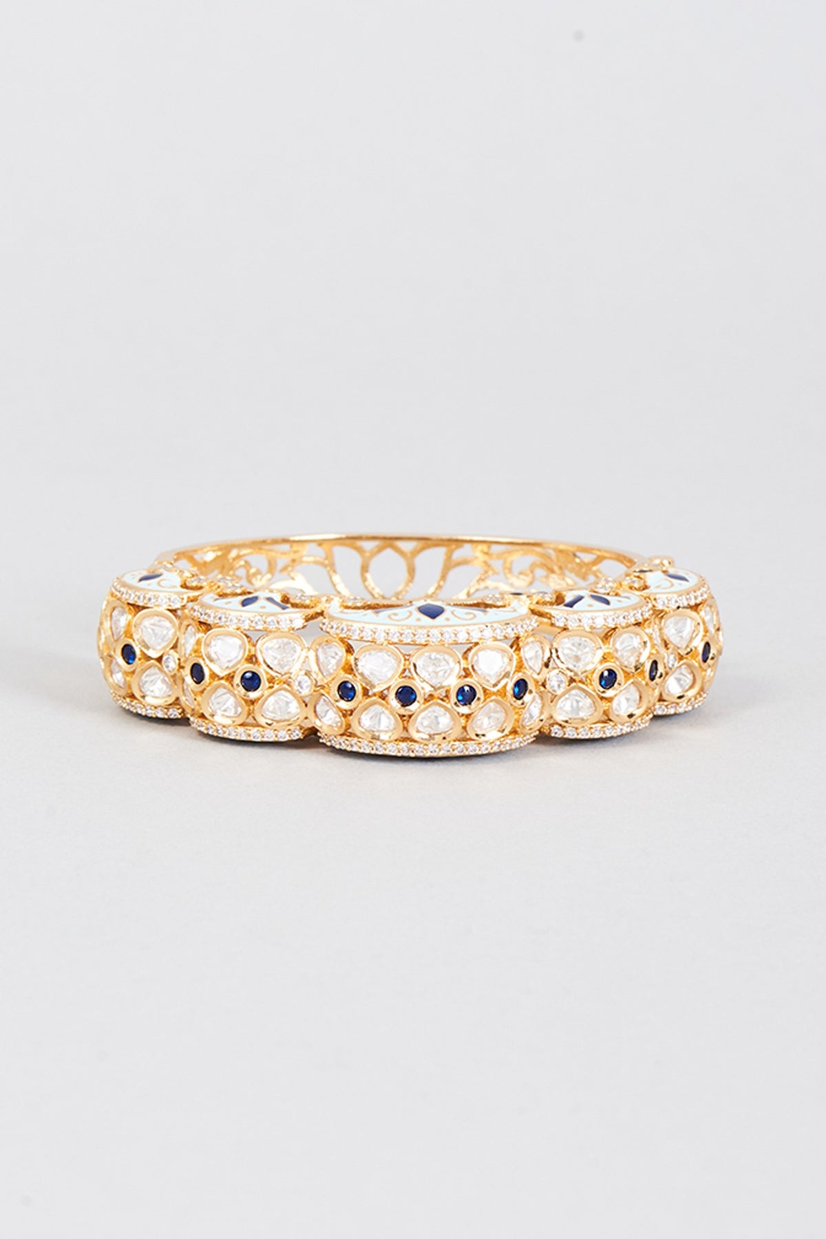 Gold Finish Green Quartz Bracelet