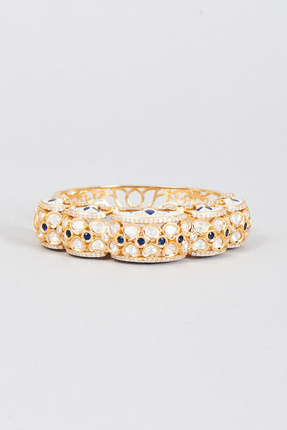 Gold Finish Green Quartz Bracelet