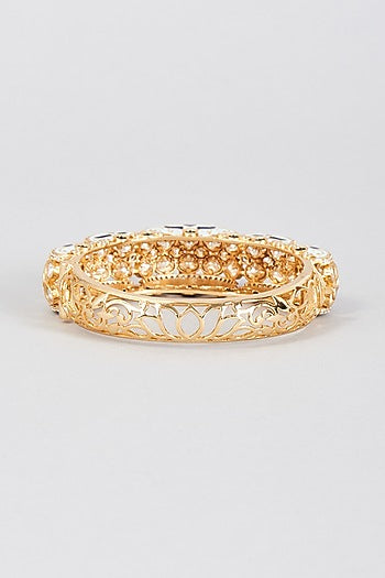 Gold Finish Green Quartz Bracelet
