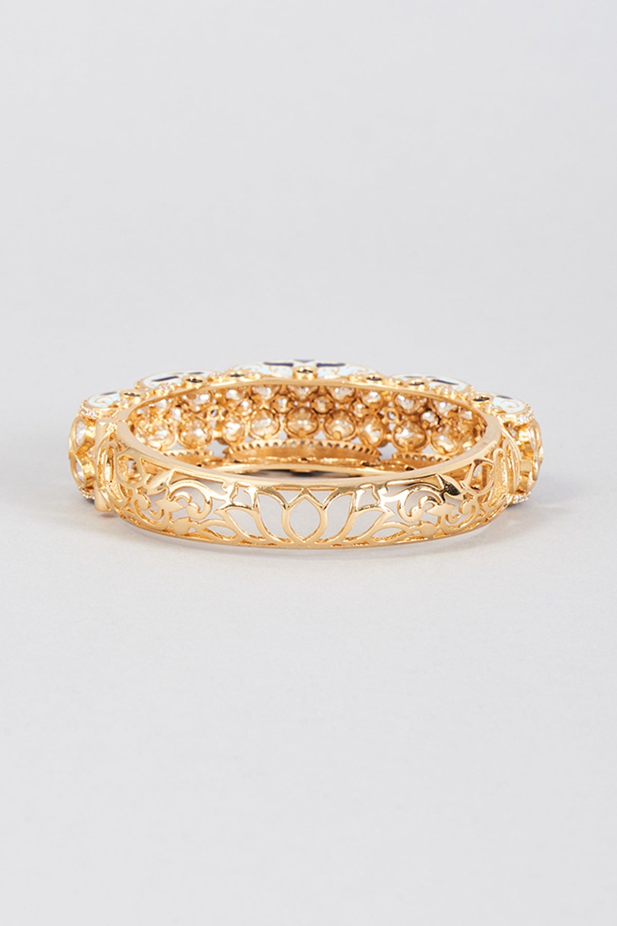 Gold Finish Green Quartz Bracelet