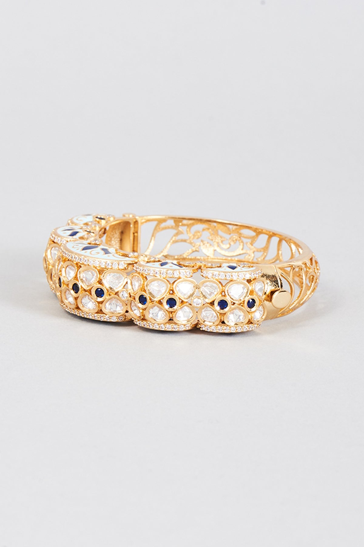 Gold Finish Green Quartz Bracelet