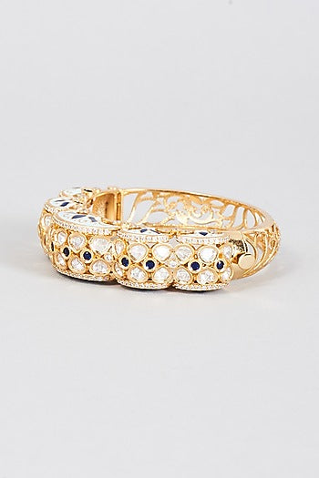 Gold Finish Green Quartz Bracelet