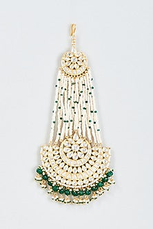 Gold Finish Green Pearl Pasa