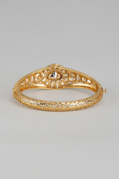 Gold Finish Ruby & Unut Stone Bracelet