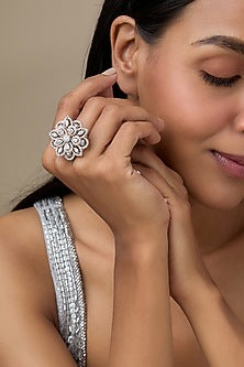 Rose Gold Finish Zircon Ring