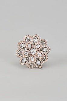 Rose Gold Finish Zircon Ring