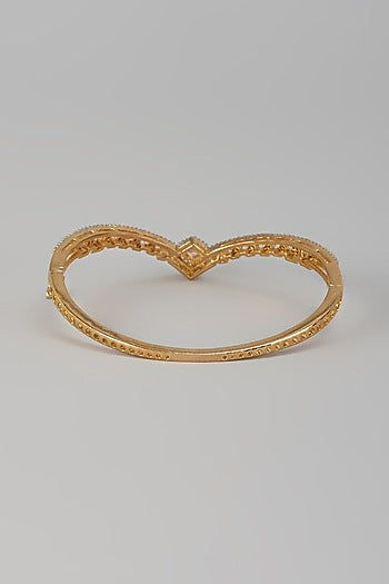 Two-Tone Finish Zircon Bracelet