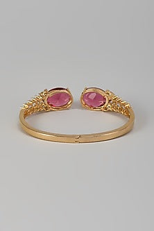 White Finish Zircon & Ruby Stone Kada