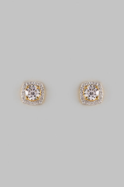 Two Tone Finish Swarovski Diamond Pendant Set In Sterling Silver