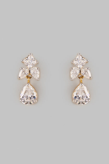 Two Tone Finish Swarovski Zircon Pendant Set In Sterling Silver