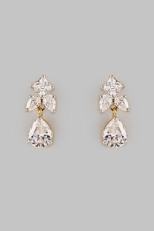 Two Tone Finish Swarovski Zircon Pendant Set In Sterling Silver