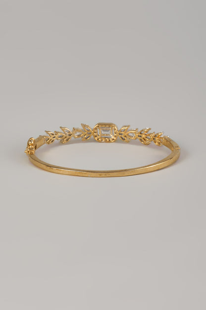 Two Tone Finish Swarovski Zircon Tennis Bracelet In Sterling Silver
