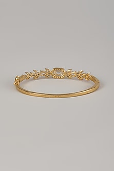 Two Tone Finish Swarovski Zircon Tennis Bracelet In Sterling Silver