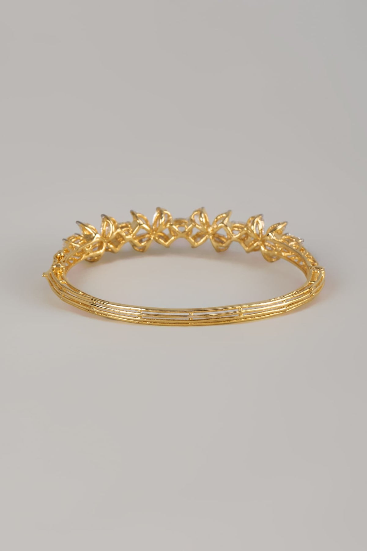 Two Tone Finish Swarovski Zircon Tennis Bracelet In Sterling Silver