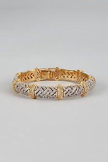 Gold & Rhodium Finish Diamond Bracelet