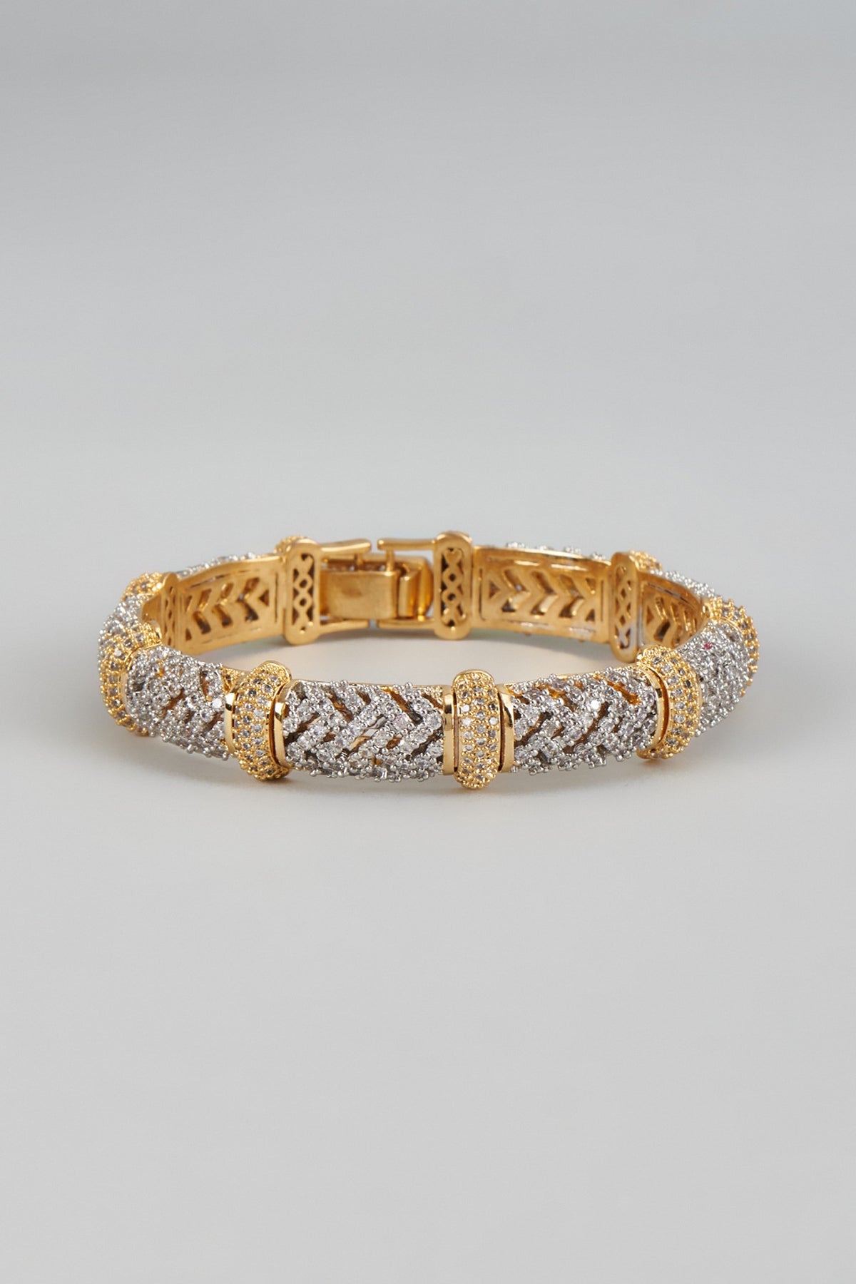 Gold & Rhodium Finish Diamond Bracelet