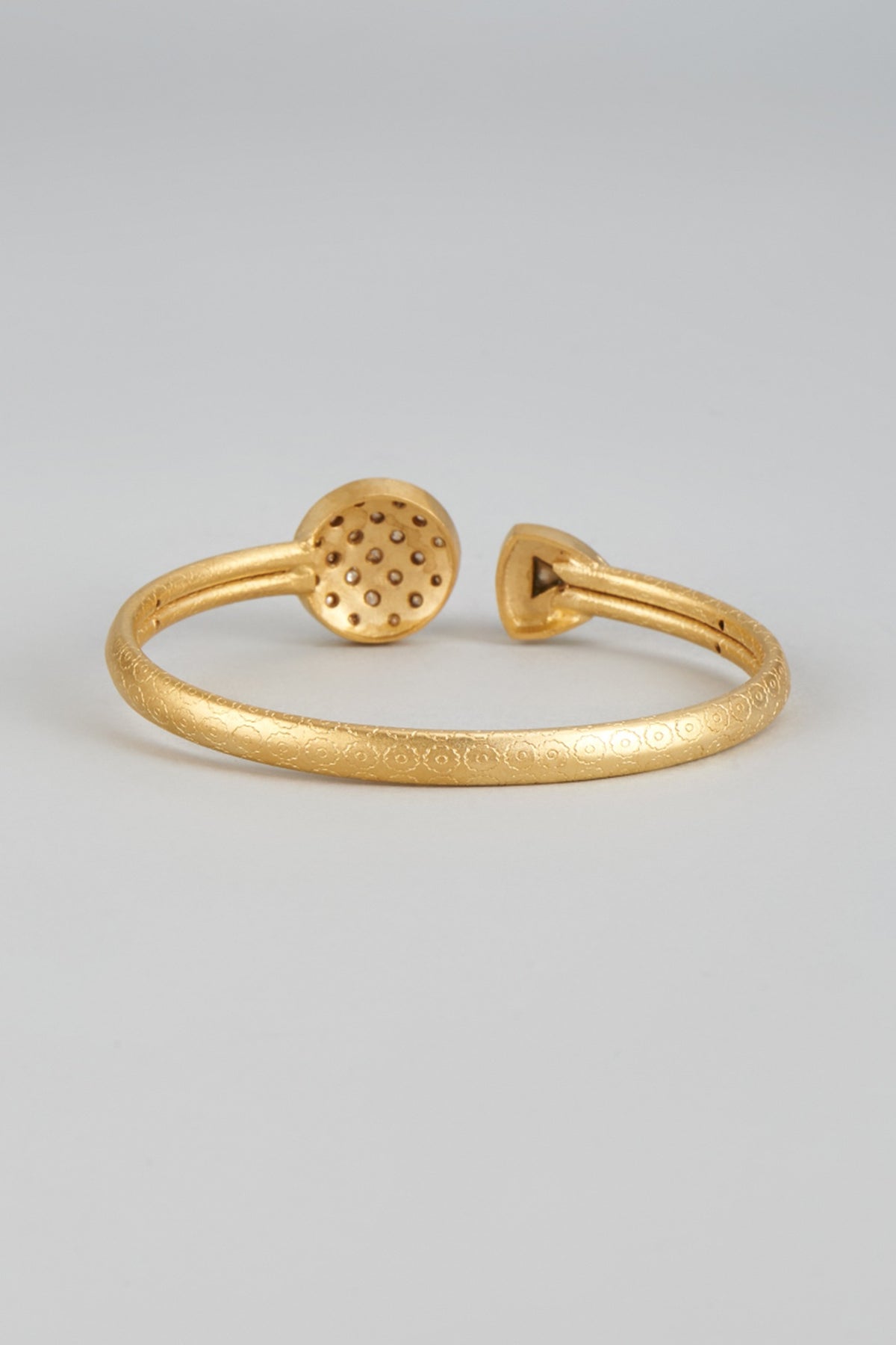 Gold Finish Kundan Polki & Uncut Stone Bracelet