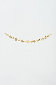 Gold Finish Yellow Kundan Polki Sheeshphool