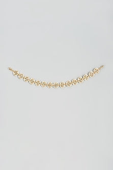 Gold Finish Yellow Kundan Polki Sheeshphool
