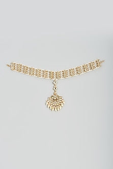 Gold Finish Kundan Polki Sheeshphool
