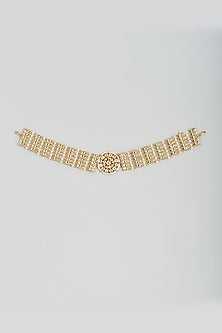Gold Finish Kundan Polki Sheeshphool