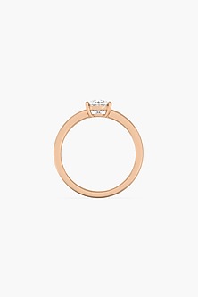 14kt Rose Gold Finish 3 Prong Lab Grown Pear-Cut Solitaire Diamond Ring