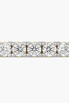 14kt Yellow Gold Finish Lab Grown Round & Ashth-Cut Diamond Openable Bangle
