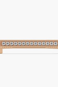 14kt Rose Gold Finish Lab Grown Octagon Shaped Diamond Bangle